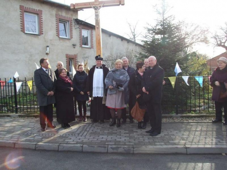 Ceremonia poświęcenia krzyża w Udaninie