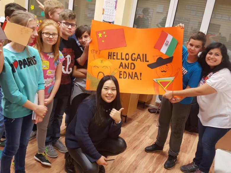 Wizyta wolontariuszek zagranicznych w Udaninie