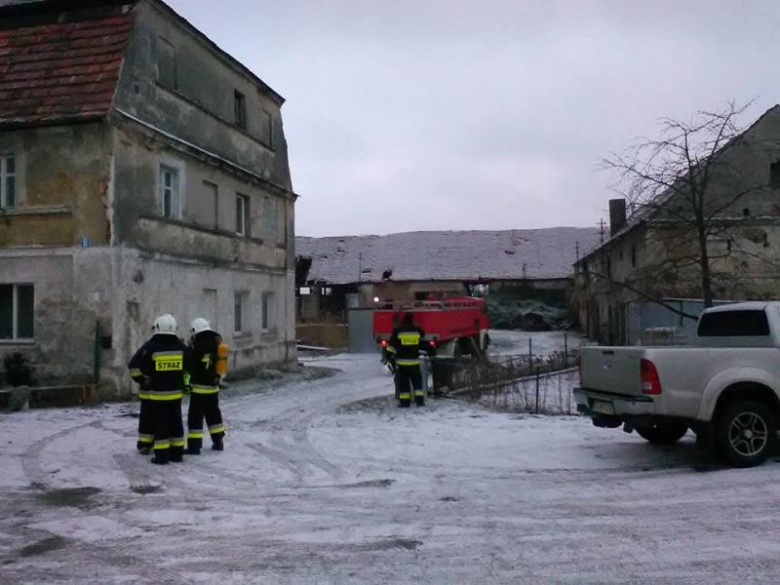 Pożar sadzy w kominie w Damianowie