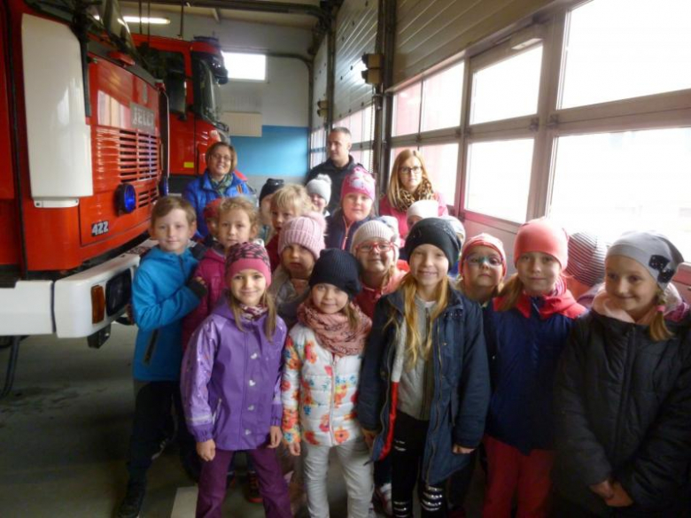 Wizyta w straży z uczniami