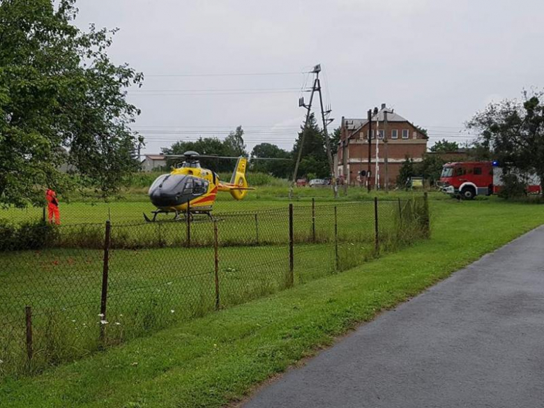 Zabezpieczenie lądowiska w Gosławicach