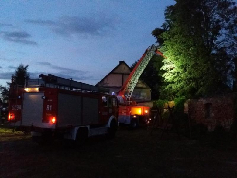 Akcja strażaków w Udaninie