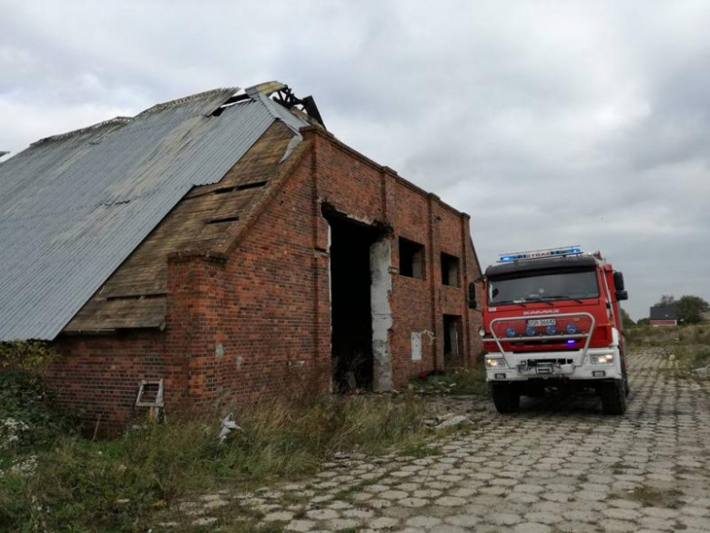 Pożar w hali w Malczycach