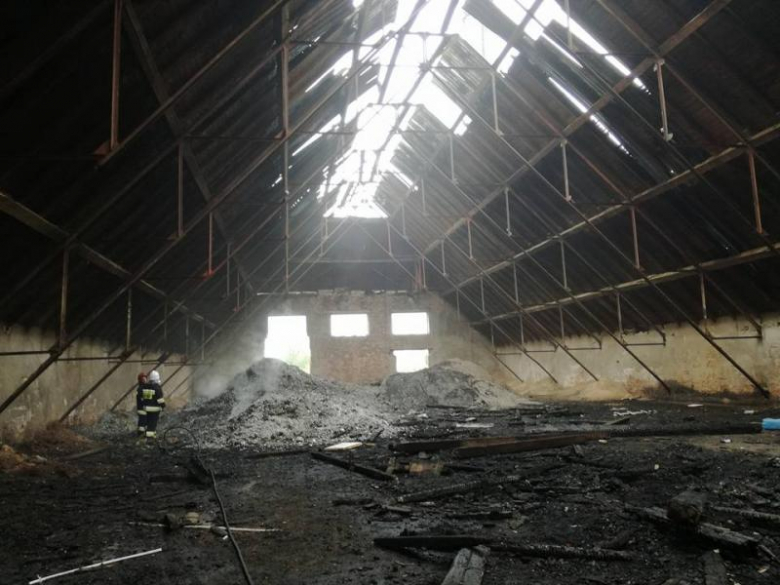 Pożar w hali w Malczycach