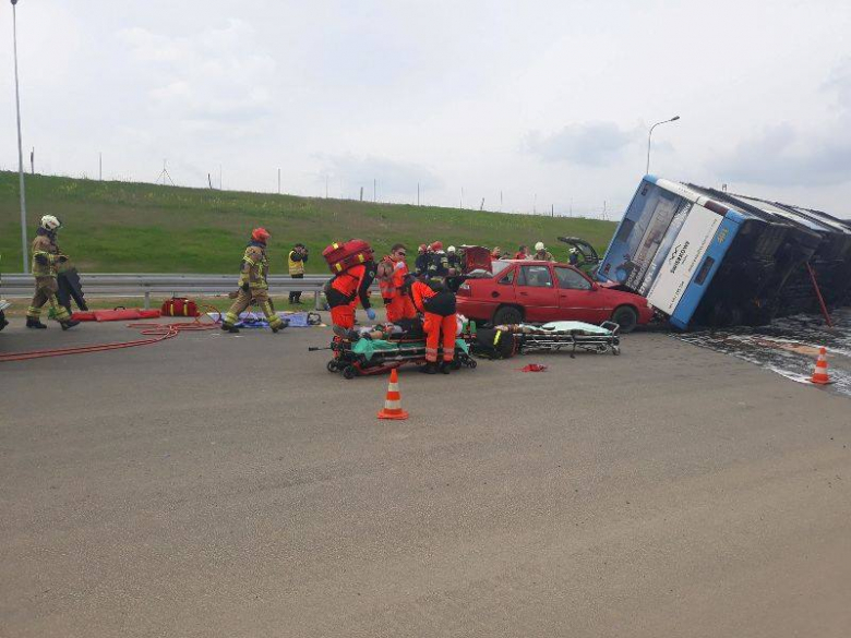 Ćwiczenia strażaków na S3