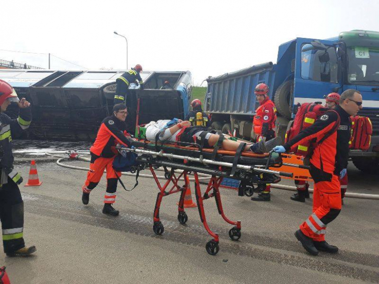 Ćwiczenia strażaków na S3