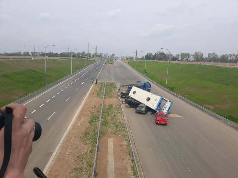 Ćwiczenia strażaków na S3