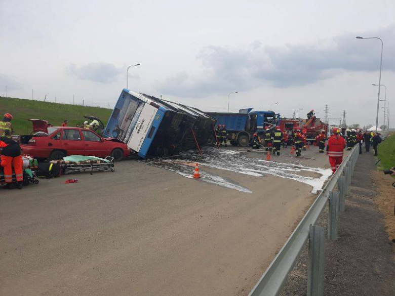 Ćwiczenia strażaków na S3
