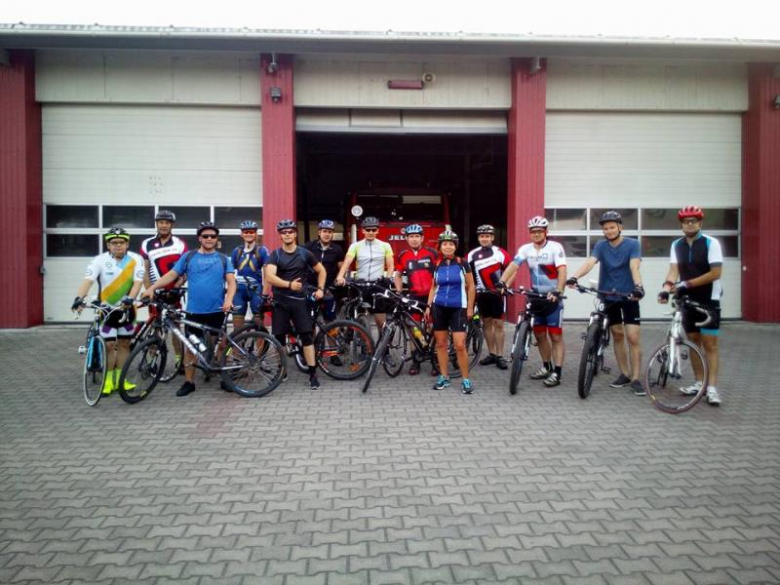 Średzcy strażacy wzięli udział w rajdzie rowerowym