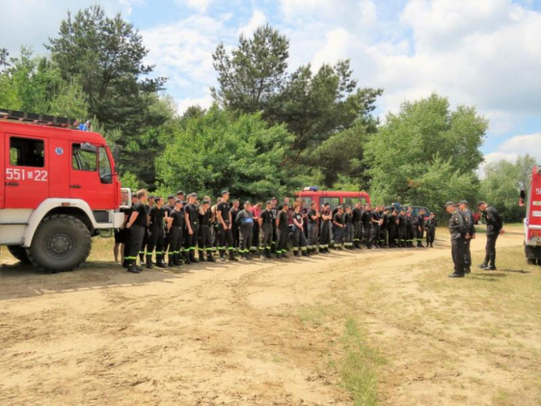 Ćwiczenia strażackie w Prężycach