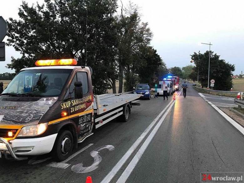 Kolizja na zjeździe z A4