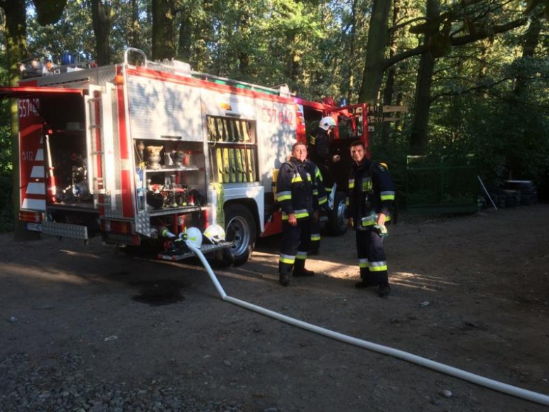 Plan zdjęciowy serialu, w którym zagrali strażacy z Brodna