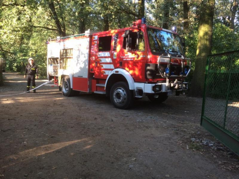 Plan zdjęciowy serialu, w którym zagrali strażacy z Brodna