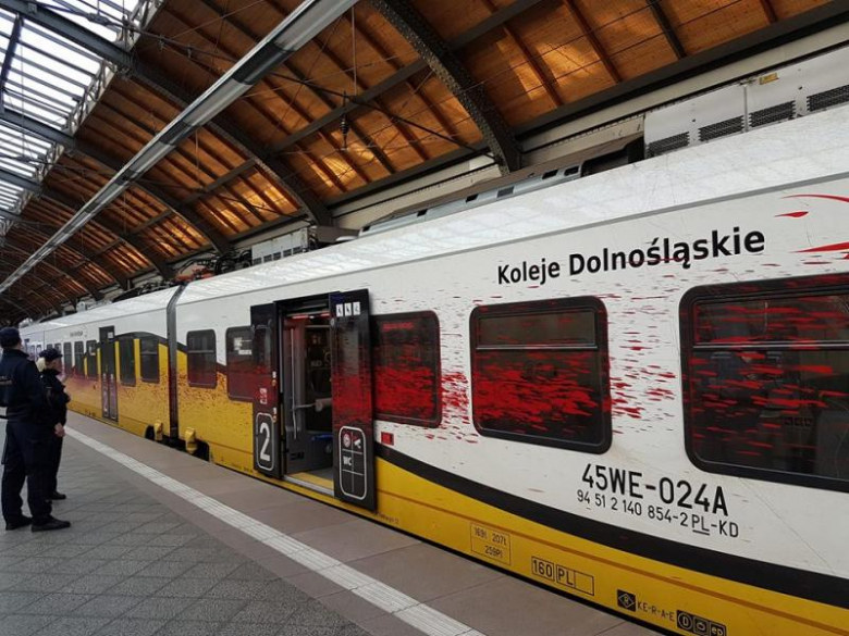 Został zniszczony pociąg Kolei Dolnośląskich