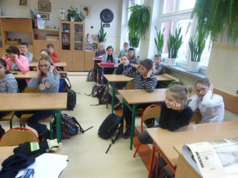 Spotkanie z dyrekcją oraz klasą IV c ze Szkoły Podstawowej nr 3 w Środzie Śląskiej