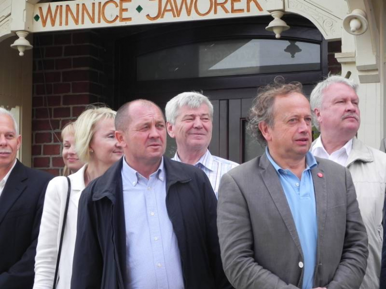 Wizyta ministrów UE w winnicach Jaworek w Miękini