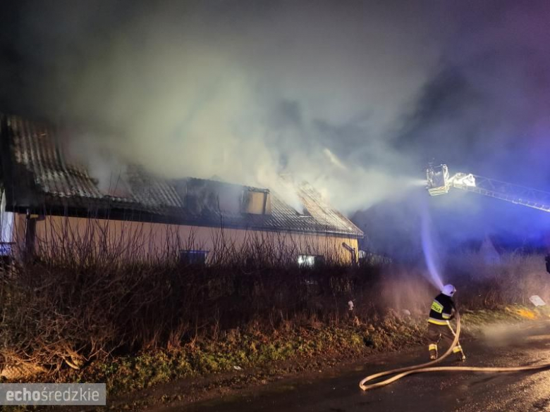 Pożar domu jednorodzinnego w Malczycach
