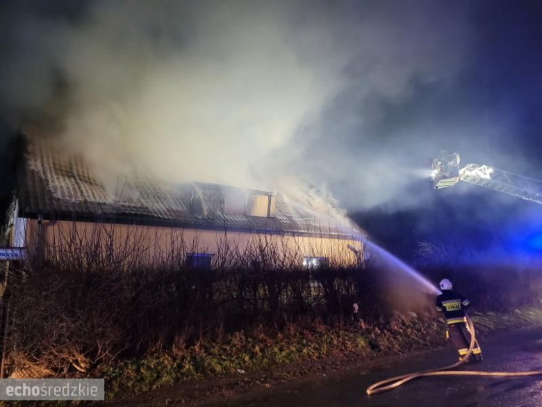 Pożar domu jednorodzinnego w Malczycach