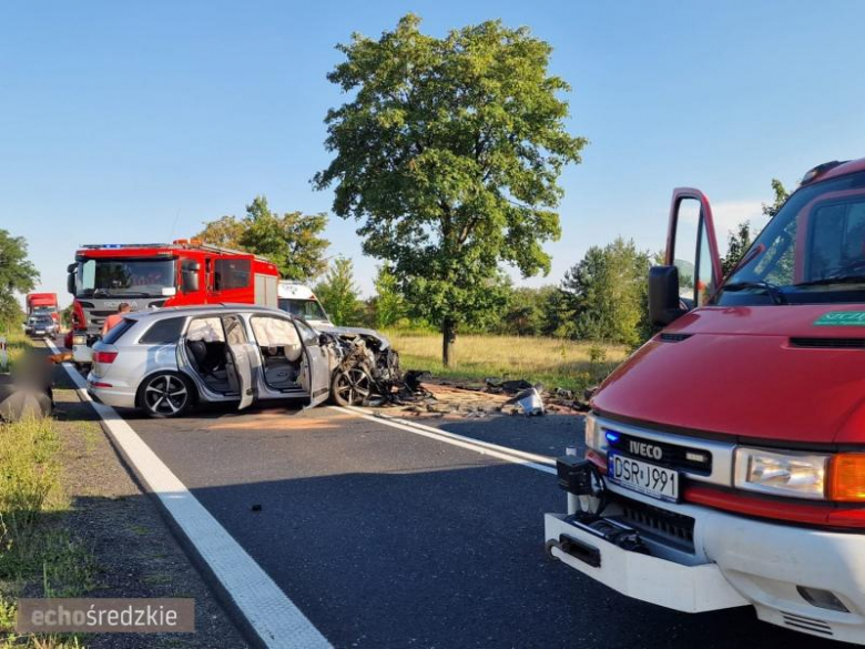 Wypadek na trasie Środa Śląska-Lubin