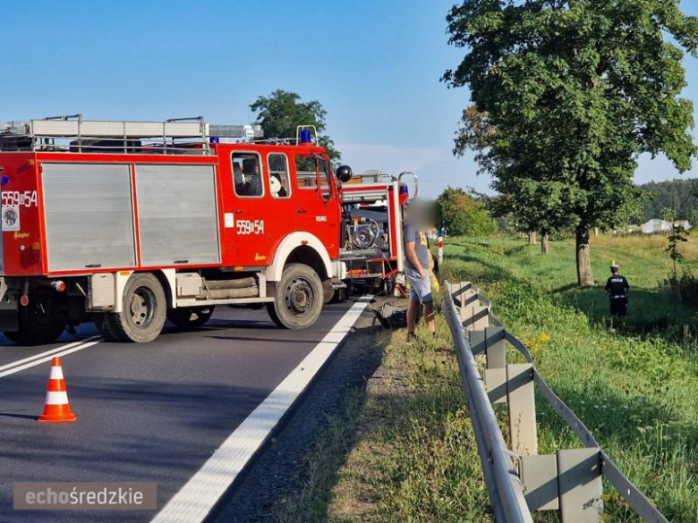 Wypadek na trasie Środa Śląska-Lubin