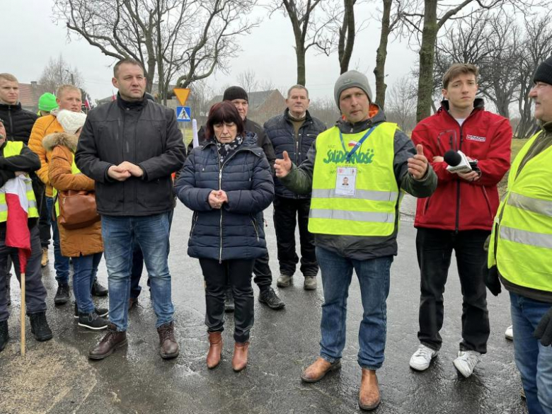 Protest rolników w gminie Kostomłoty