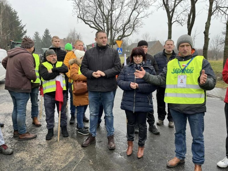 Protest rolników w gminie Kostomłoty