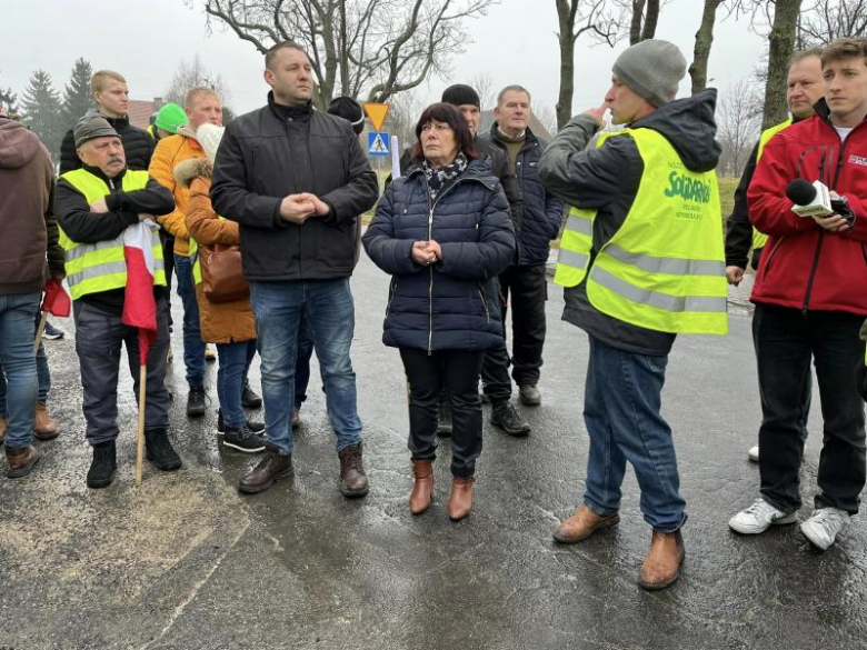Protest rolników w gminie Kostomłoty
