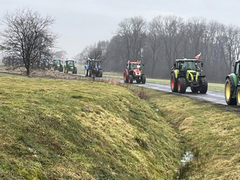Protest rolników w gminie Kostomłoty