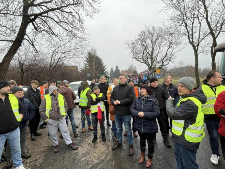 Protest rolników w gminie Kostomłoty