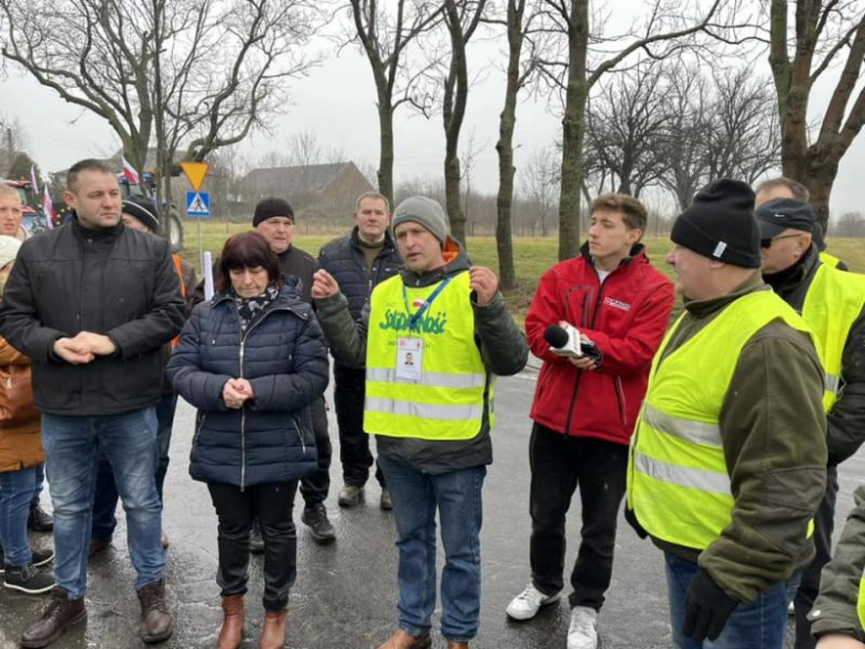 Protest rolników w gminie Kostomłoty