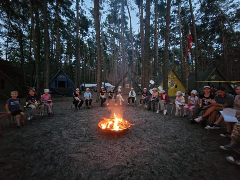 Obóz zuchów i harcerzy z 3. Malczyckiego Szczepu Harcerskiego Ogień