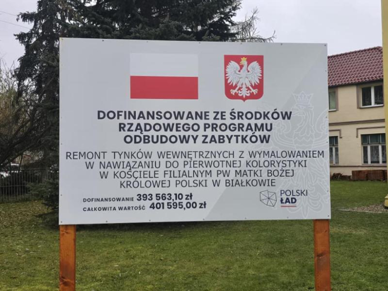 	Remont kościoła w Białkowie