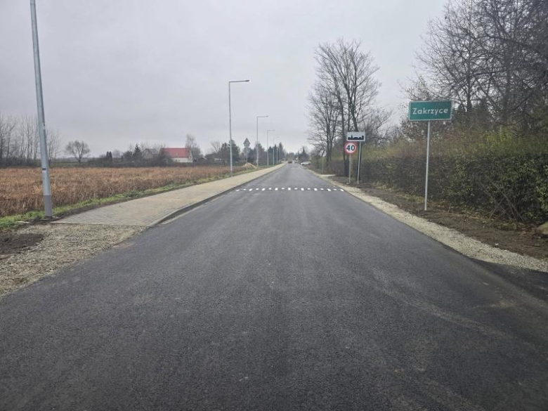 Przebudowana droga relacji Zakrzyce-Gałów etap II
