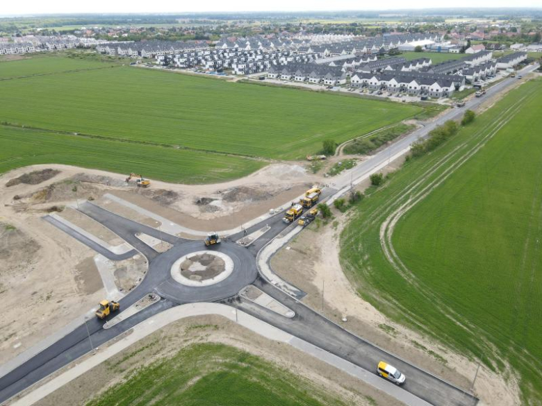 Postęp prac przy przebudowie drogi