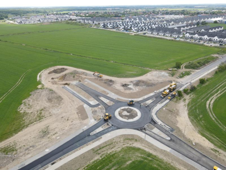 Postęp prac przy przebudowie drogi