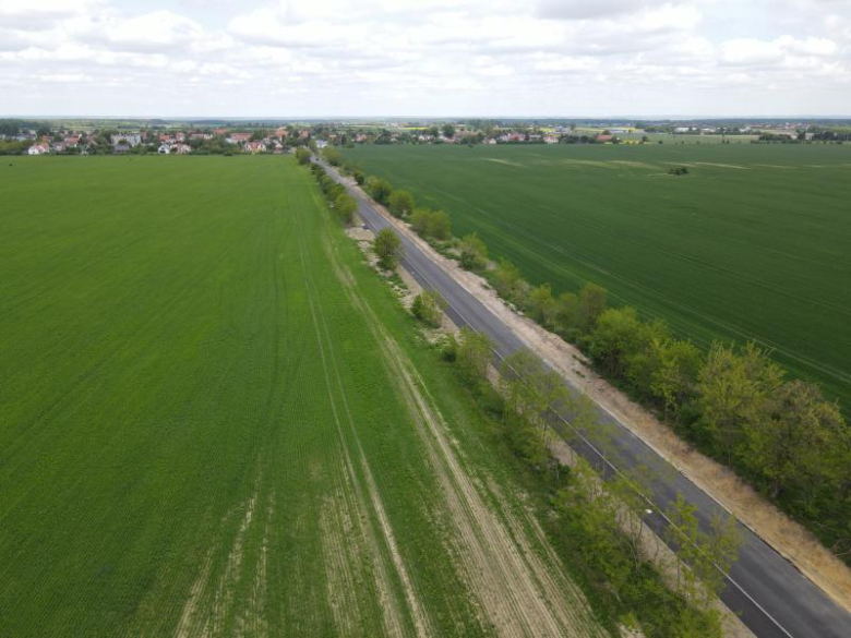 Postęp prac przy przebudowie drogi