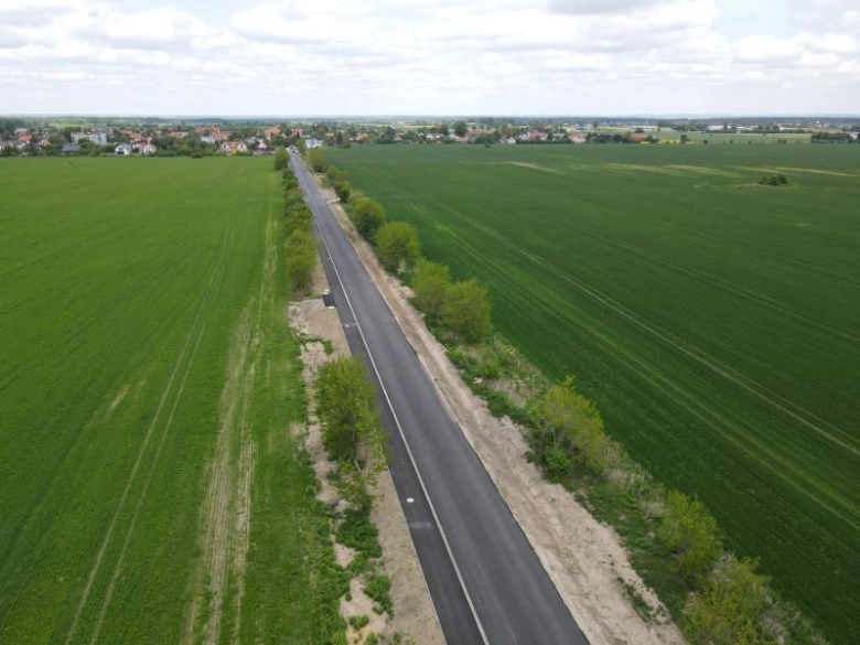 Postęp prac przy przebudowie drogi