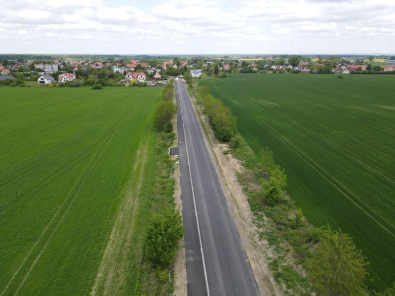 Postęp prac przy przebudowie drogi