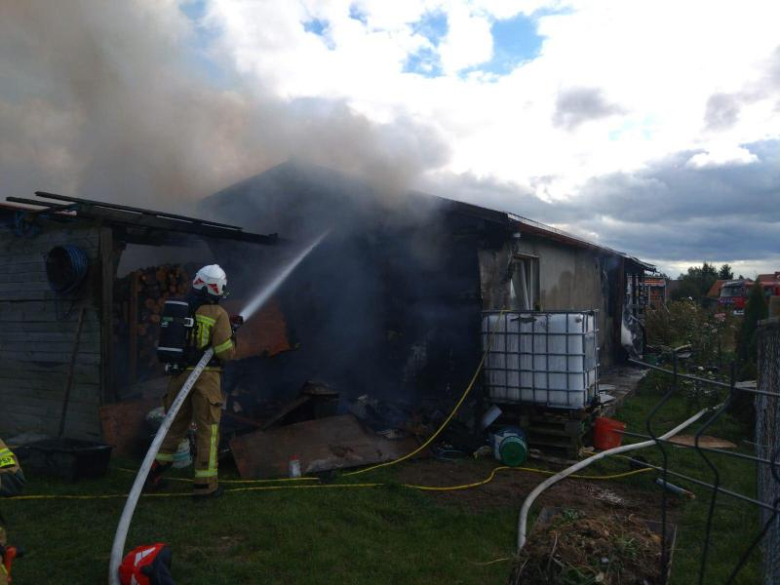 Pożar domu w Jenkowicach