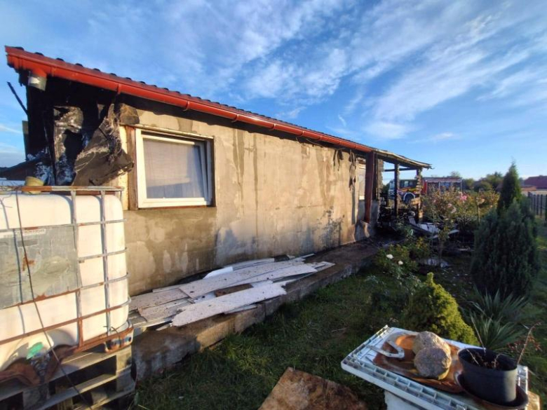 Pożar domu w Jenkowicach