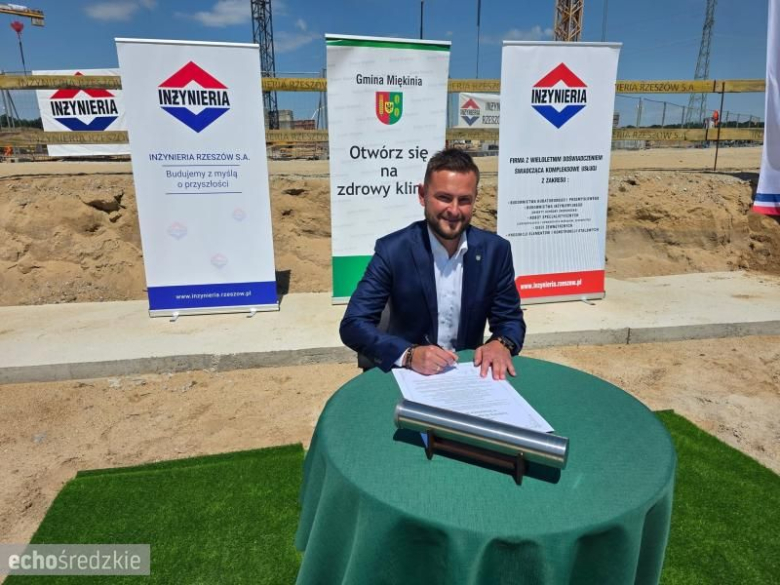 Wmurowanie kamienia węgielnego pod oczyszczalnie ścieków