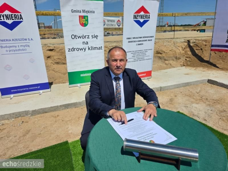 Wmurowanie kamienia węgielnego pod oczyszczalnie ścieków