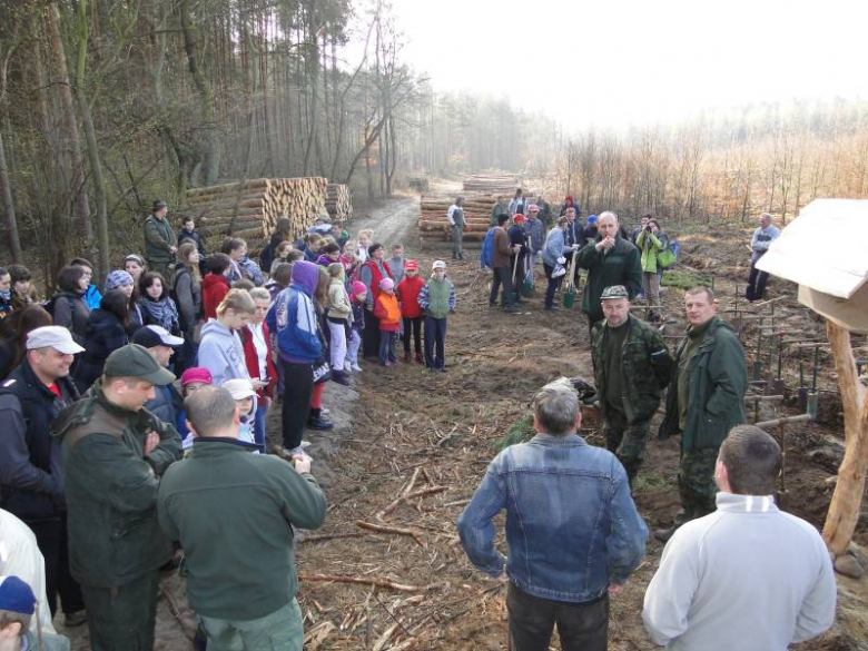 Sadzenie lasu na terenie Leśnictwa Mrozów - kwiecień 2012