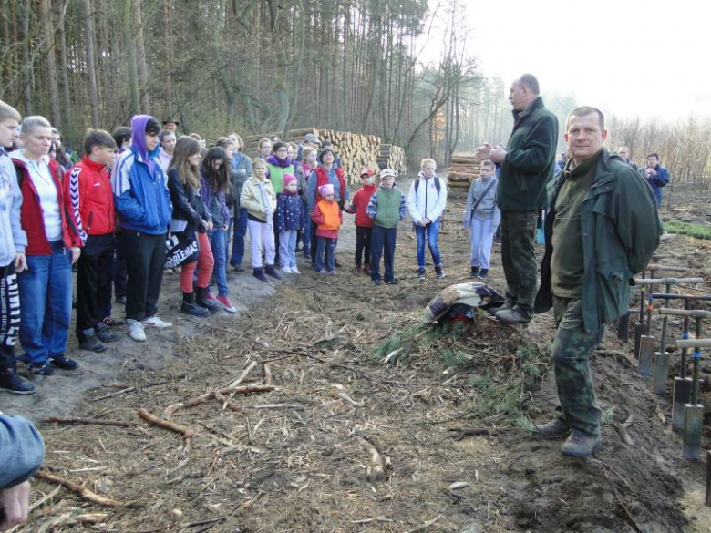 Sadzenie lasu na terenie Leśnictwa Mrozów - kwiecień 2012