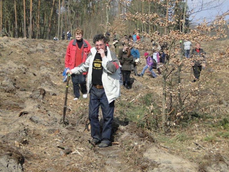 Sadzenie lasu na terenie Leśnictwa Mrozów - kwiecień 2012