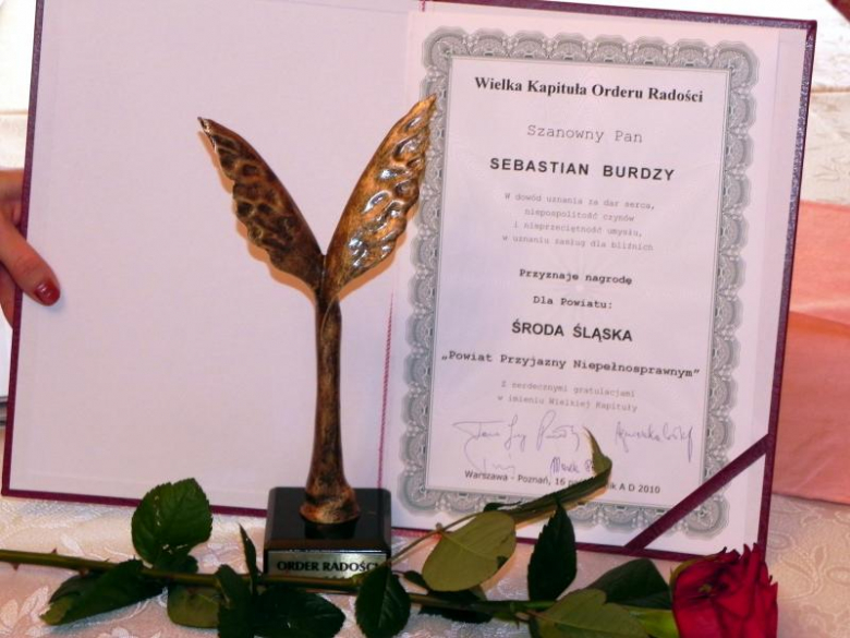 Gala nadania tytułu "Powiat Przyjazny Niepełnosprawnym" - Środa Śląska 2010