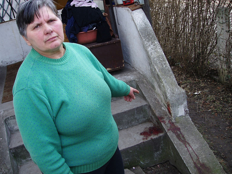 Krew na ganku w Michałowie