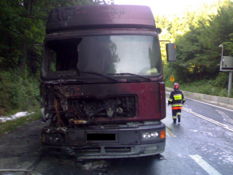 Kolejny pożar tira na K-8 