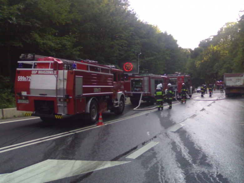 Kolejny pożar tira na K-8 