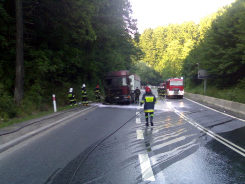 Kolejny pożar tira na K-8 